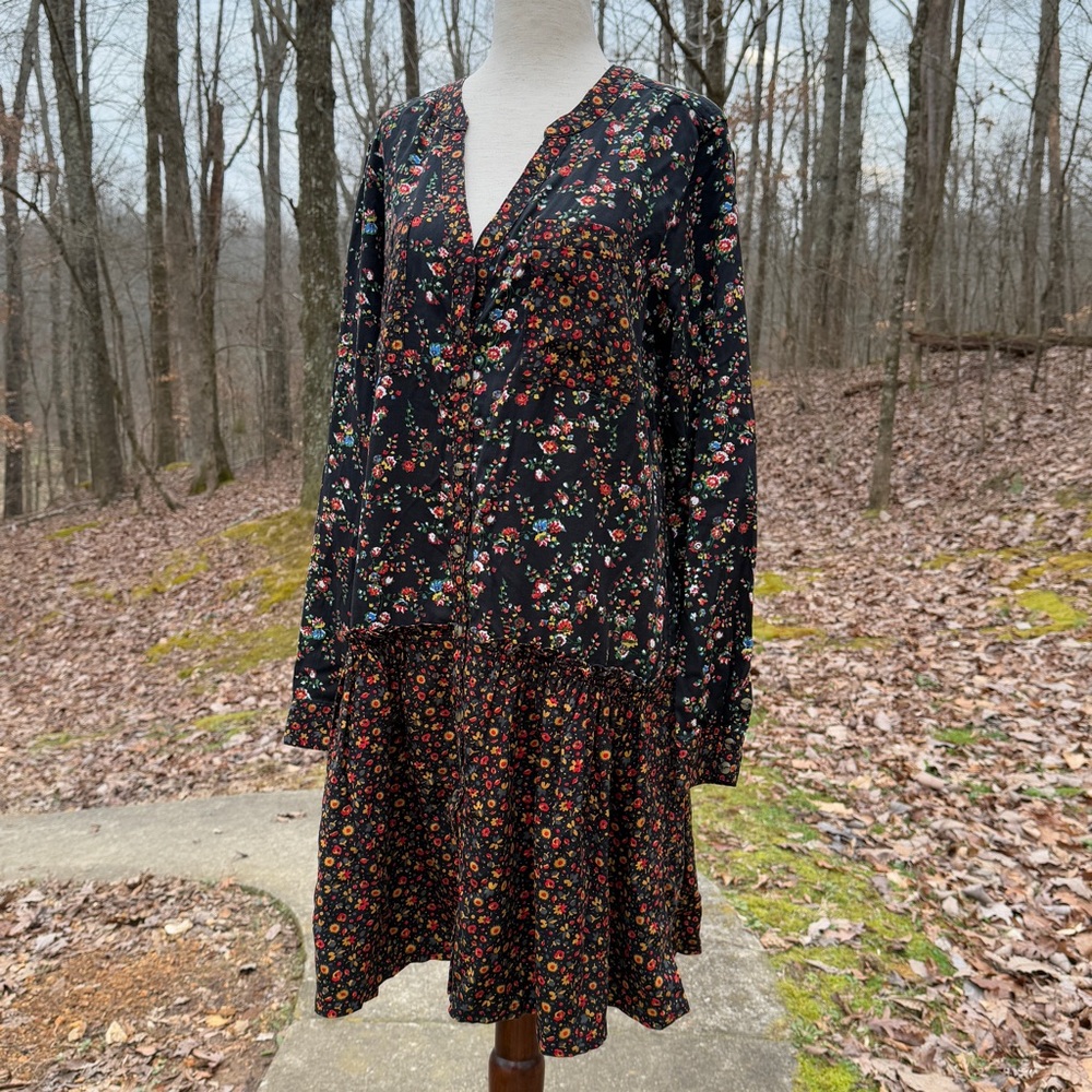 Maeve Multicolor Floral Long Sleeve Dress